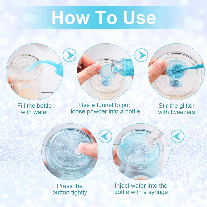 Snow Globe Tumbler Supplies Kit – 250ml Pink Squeeze Bottle,