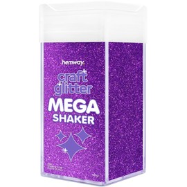 Hemway Bulk Glitter 425g / 15oz MEGA Craft Shaker Glitter for Nails, Resin, Tumblers, Arts, Crafts, Painting, Festival, Cosmetic, Body - Ultrafine (1/128" 0.008" 0.2mm) - Purple