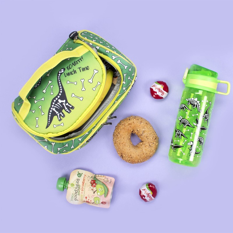 Fringoo - Dinosaur Lunch Time - Kids Water Bottle with