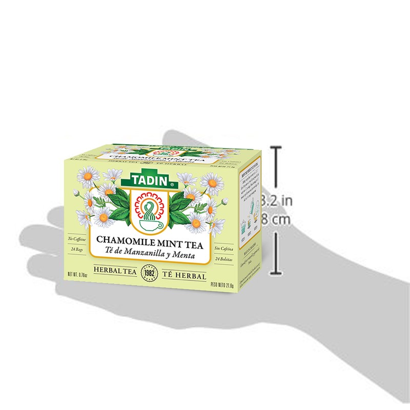Tadin Chamomile Mint Herbal Tea - no Caffeine, 24 Tea