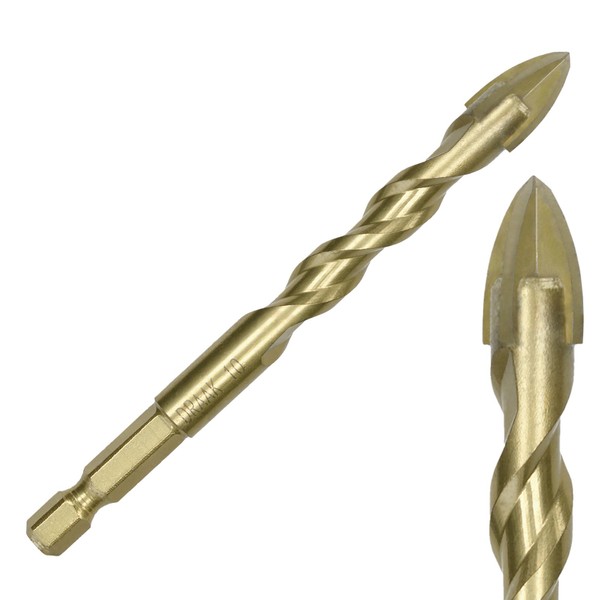 Draak 5mm Tile 4 Point Carbide Twist Spiral 1/4 Hex
