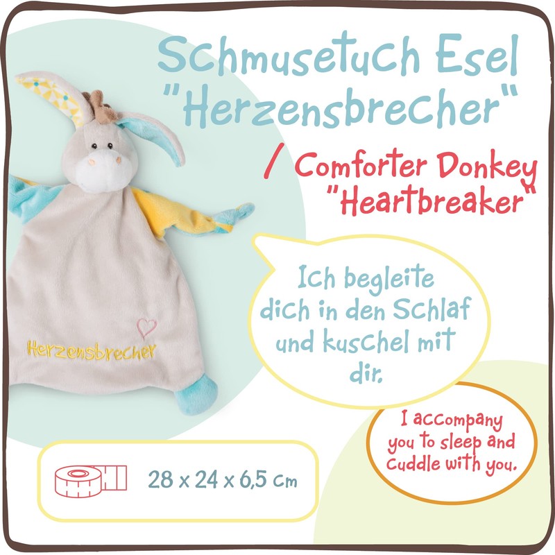 NICI Donkey Heartbreaker 47132 Comfort Blanket