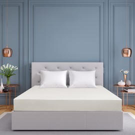 PiccoCasa Bamboo Fitted Sheet, Viscose from Bamboo Soft Silky Breathable Wrinkle Fade Resistant, Organic Bamboo Cooling Sheets with 16" Deep Pocket Isabelline Single