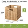 10.5 x 10.5 in Plastic Wicker Baskets for Cube Storage,