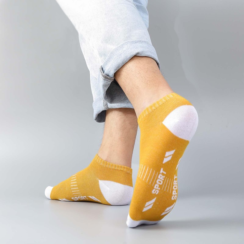 [Yazon] 靴下 メンズ 夏 くるぶしソックス カラフル10足セット 綿薄手 通気 吸汗速乾 スポーツソックス