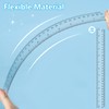MOXYOY Plastic Ruler Set, 4Pcs 30cm/12in Clear Ruler Kit Transparent
