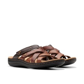 Clarks Women's Laurieann Bali Slide Sandal, Brown Combi, 10