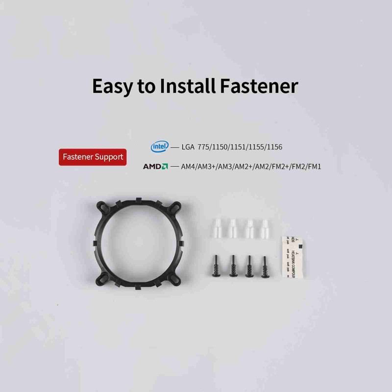 CPU Cooler Mini Colorful Light 2000rpm With 2 Heat Pipes