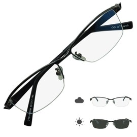 [OTC.web] 002MN Visible Light Dimming, Blue Light Reduction, Darkening Color, Sunglasses, Men's, Large Size, Nairole, Stylish, Cool, UV Protection, Little Evil, GM Wide