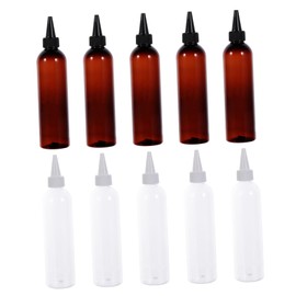 Baluue 10pcs Empty Bottle Applicator Bottle Hair Color Shampoo Refillable Hair Dye Shampoo Travel Size Hair Dye Travel Container Squeeze Bottles Hair Dye Bottle Oil Bottle Go
