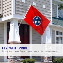 ANLEY Fly Breeze 3x5 Foot Tennessee State Polyester Flag - Vivid Color and Fade proof - Canvas Header and Double Stitched - Tennessee TN Flags with Brass Grommets 3 X 5 Ft