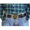 GURANSE Natural Gems Stone Belt Buckle With Acanthus Rectangle Frame