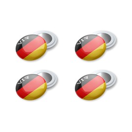 VERY IMPORTANT RUNNER - Magnetic Race Number Holder for Marathon, Running - Pack of 4 Race Number Magnets, Running Magnets, Sports Magnets, Race Number Holder Magnetic. German Flag