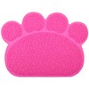 Paw-Shaped Cat Litter Box Mat,10 Colors Available,15.75x11.75 Inches (Pink)