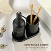 MaisoNovo Elegant Black Ceramic Soap Dispenser Set | Dish Soap