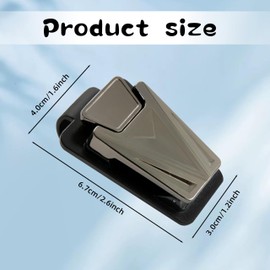 Apol 2 Pack Sunglasses Holder for Car, Car Sun Visor Sunglass Holder Clip Glasses Clip Cars Accessories for All Vehicle Visors,One-Handed-Operation,Push Switch Open,Gun-Grey