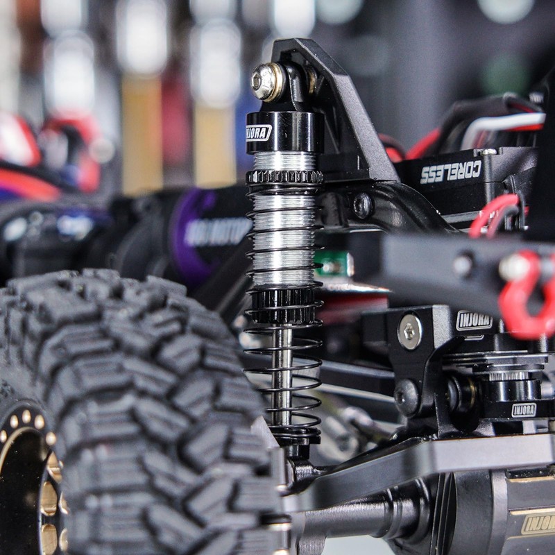 INJORA 59MM Shocks Long Threaded Shock Absorber Oil Damper for