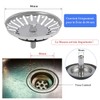 Pack of 2 Universal Sink 84 mm Strainer Basket Drain