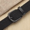 FSSTUD 100 cm Black Braided Stretch Belt, Adjustable, Elastic, Casual,