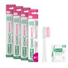 GUM SONIC SENSITIVE Ersatzbürstenköpfe für batteriebetriebene Schallzahnbürste | 4 x