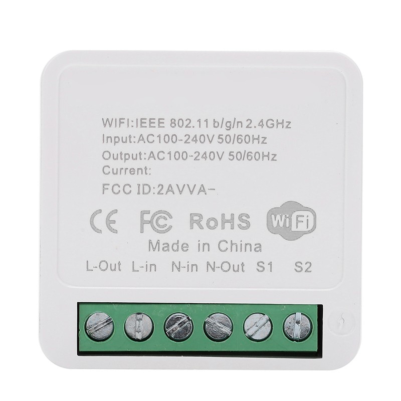 Mini ON/Off Controller Switch Smart WiFi Light Opener White APP