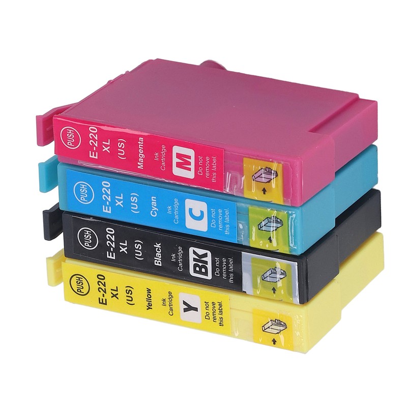4Pcs Ink Cartridges Compatible Refill Replacement 4 Colors BK C