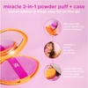 Real Techniques Miracle 2-In-1 Powder Puff + Travel Case, Dual-Sided