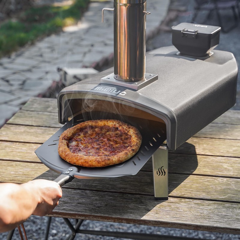 Mimiuo Outdoor Pizza Oven 12" Pellet Pizza Oven with Square