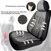 Car 2-Seat Cover Front Row PU Leather Cushion For Jeep