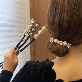 4pcs Chignon Maker Deft Bang Hair Bun Hair Maker Ribbon Deft Band Hair Access Deft Band