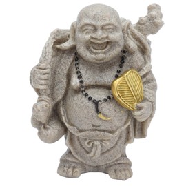 Buddha Statue Resin Mini 8cm Maitreya Laughing Buddha Figurine for Home Office Decoration Gift Collection