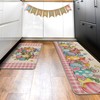Tailus Easter Eggs Kitchen Rugs Set of 2, Bunny Rabbit