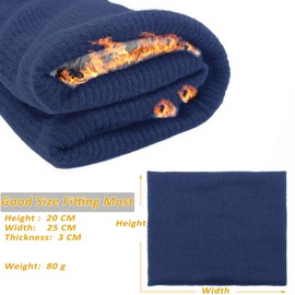 ehsbuy Winter Neck Warmer Thermal Snoods for Men Gift Women Windproof Thick Fleece Knit Neck Gaiter Scarf for Skiing Cycling Motocycle