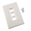 3-Port Keystone Wall Plate, Light Almond