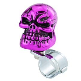 Temzzer Steering Wheel Spinner Knob Skull Truck Car Suicide Knob for Most Manual Automatic Vehicles (Purple)