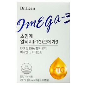 Dr. Lin 닥터린 초임계 알티지 오메가3 1025mg x 30캡슐 Dr. Lin Supercritical RTG Omega-3 1025mg x 30 Capsules