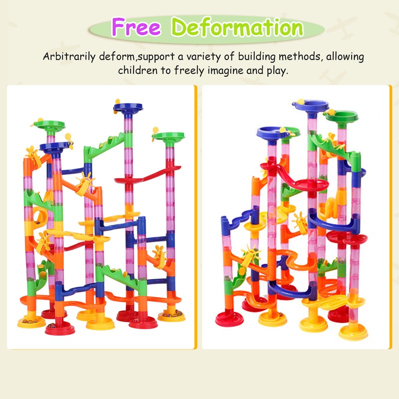 Creative DIY Marble Race Run Maze Balls Track Blocks Educational