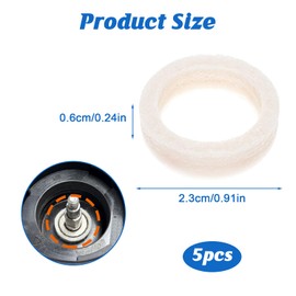 5 Pcs Felt Washer for Breville，Espresso Machine Pulverizer Compatible with BES870, BES878, BES880, BES980,BES990, BCG600, BCG820 Models Wool Ring Accessories