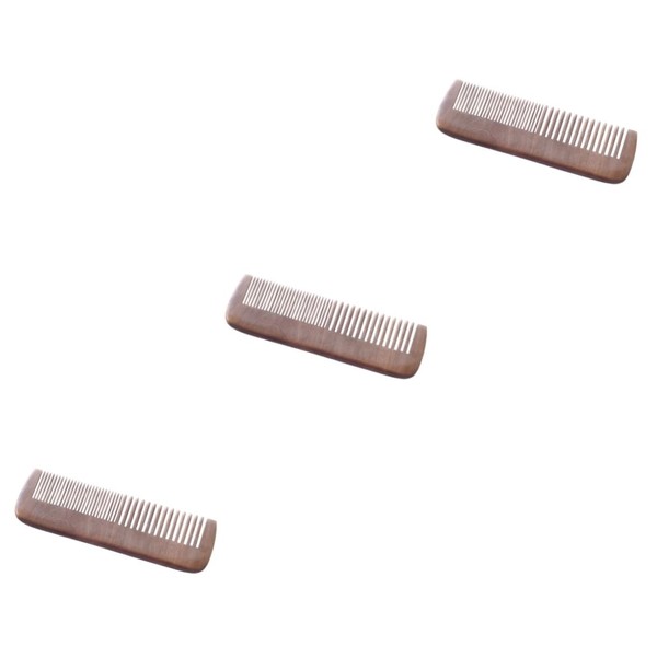 FRCOLOR 3pcs Natural Wood Hair Comb Static Detangling Brush for