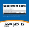 Nutricost Magnesium Citrate 420mg, 240 Veggie Capsules - 60 Servings,