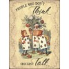 The Original Metal Sign Fridge Magnet - Alice in Wonderland - People who don't Think - Shouldn't Talk