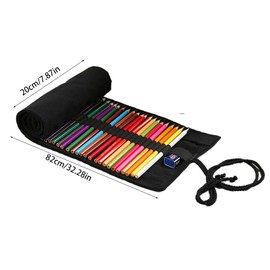 WUMUZAI Pencil Case Roll Up Color Pencil Case Organizer Canvas Colorful Art Pencil Case Set Portable Painting Sketching Drawing Pen Case for Adults Artist Travel, 72 compartments, Roll Up Pencil Case