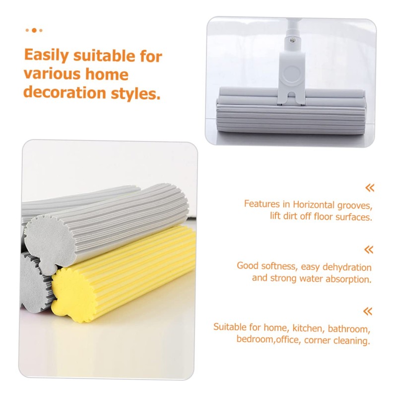 FOMIYES Super Absorbent Sponge Refills Replacement Cleaning Mop Quick Soak