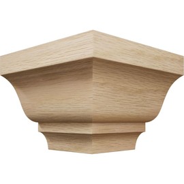 2 1/16"P x 3"H WM49 Americraft Solid Hardwood Stain Grade TrimPro Crown Moulding Outside Corner, White Oak (Matches Moulding MLDW01X04WM49WO)