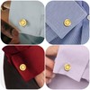 2 inch Tie Clips and Cufflinks Sets for Men A-Z