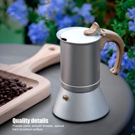 3 Cups Stove Top Espresso Coffee Maker, Italian Expresso Coffee Maker Machine Moka Pot for Electric/gas Stove