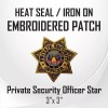 HT Private Security Officer Star Embroidered Patch (3" x 3")