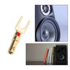 ECSiNG 8Pcs U Fork Y Spade Speaker Connectors 4mm Copper