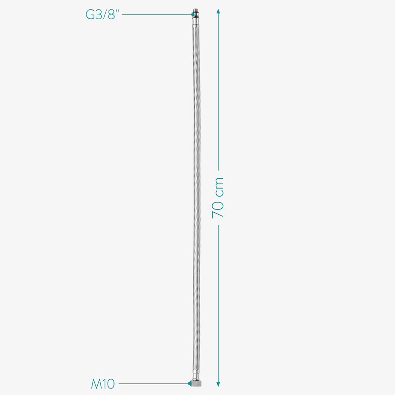 Navaris Steel Flex Hose Fitting Connection – G3/8 Inch x