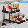 BOIVSHI Spice Organization for Cabinet, 2-Tier Cabinet Spice Rack, Height
